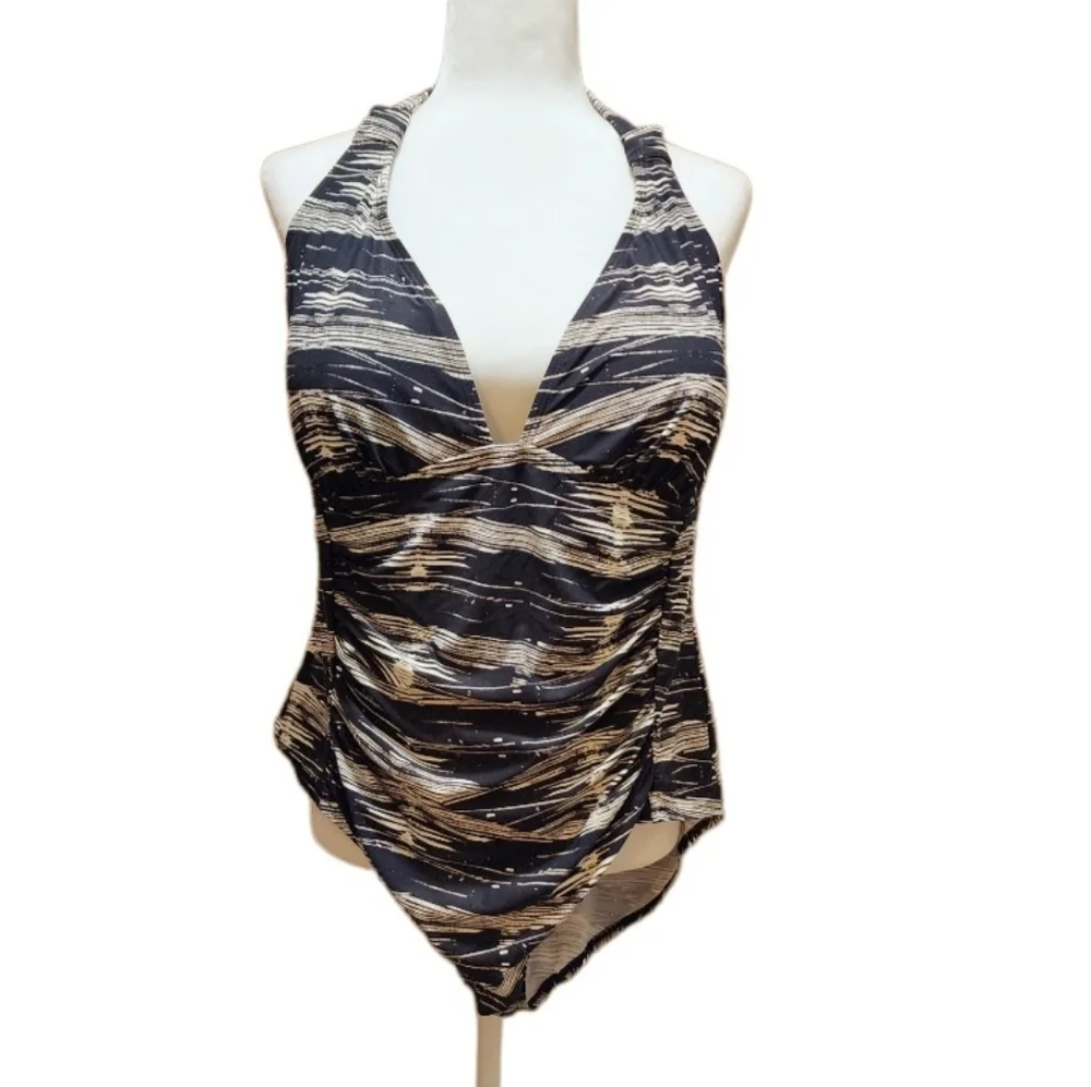 One Piece Halter Top Swimsuit.